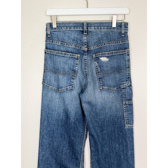 Nili Lotan Violette Jeans Wide Straight Leg Patchwork Casual, 25 - Modified - Picture 8 of 14